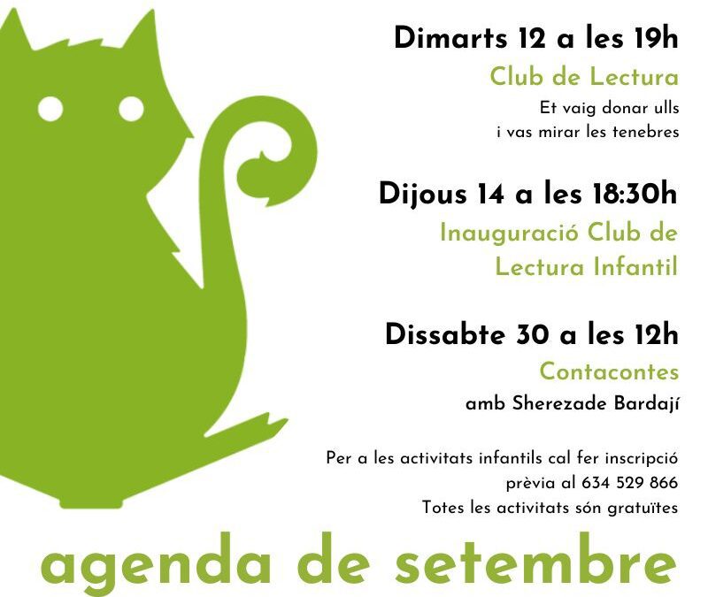 Agenda d’activiGATs – Setembre