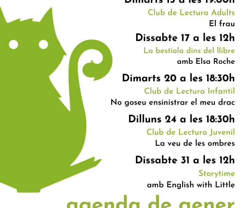 🐾 Agenda d’activiGATS de gener a El Gat Pelut 🍂