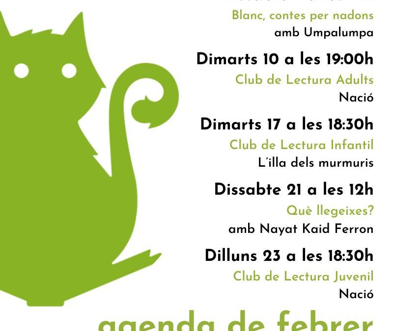 🐾 Agenda d’activiGATS de febrer a El Gat Pelut 🍂